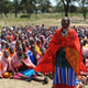 A woman speaks as Masai women gather for a meeting about the practice of female genital mutilation June 12, 2014, in Enkorika, Kajiado, in Kenya.
SIMON MAINA/Getty Images